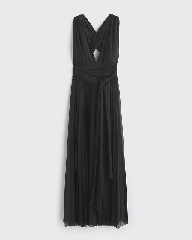abercrombie black pleated dress farnorthfashion on LTK