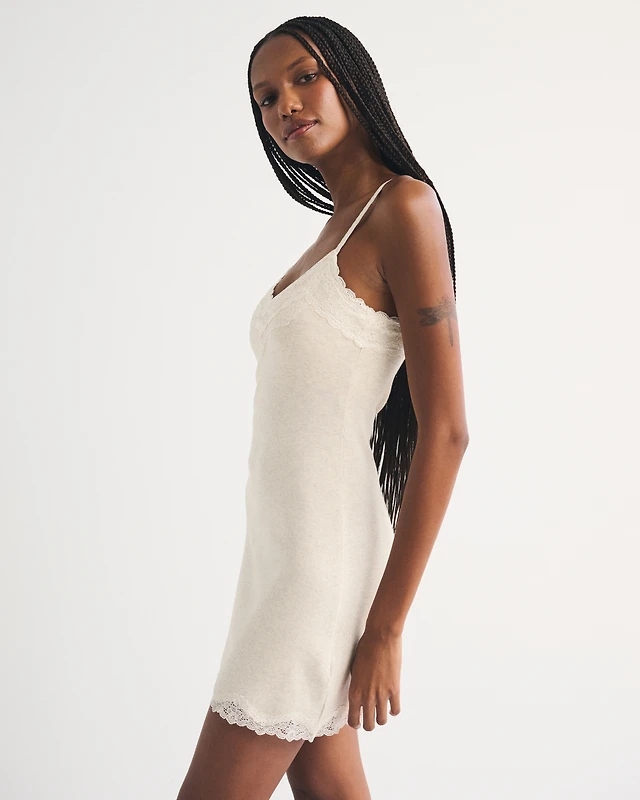 Abercrombie & Fitch Faux Pearl Trim Mini Dress | The Summit Abercrombie & Fitch Faux Pearl Trim Mini Dress | The Summit