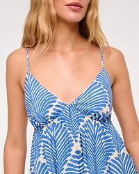 Clasp-Back Flowy Maxi Dress