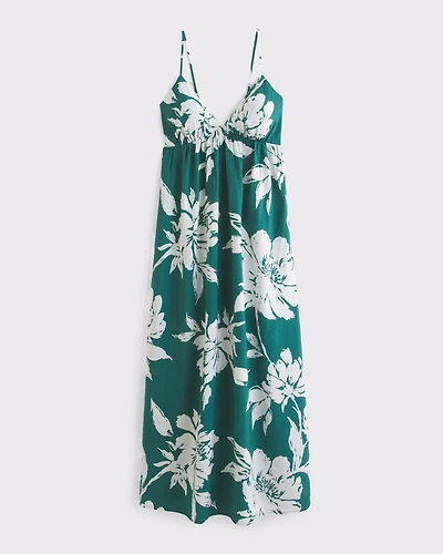 Clasp-Back Flowy Maxi Dress