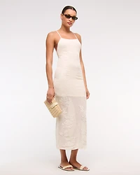 Crochet-Style Maxi Dress