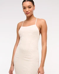 Crochet-Style Maxi Dress