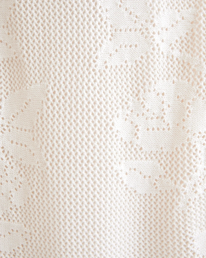 Crochet-Style Maxi Dress