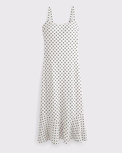 Scoopneck Slip Midi Dress