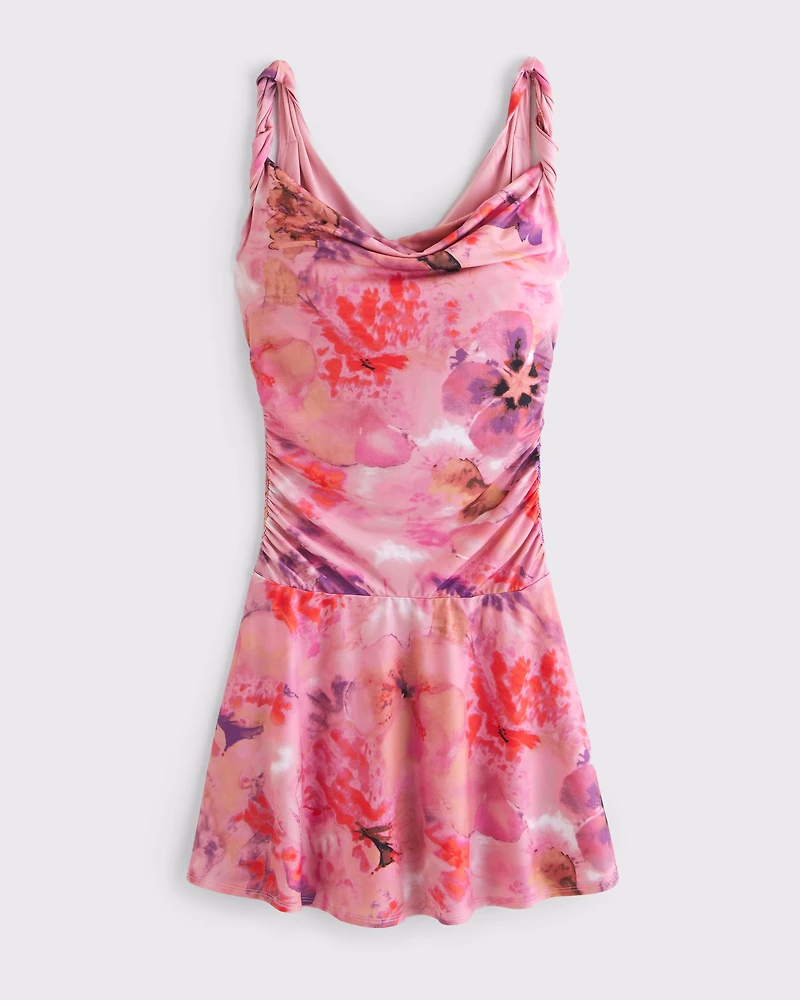 Bra-Free Draped Mini Dress