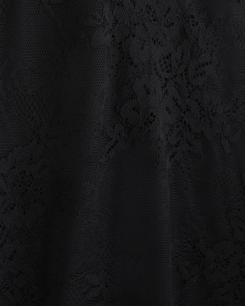 Lace Tube Mini Dress