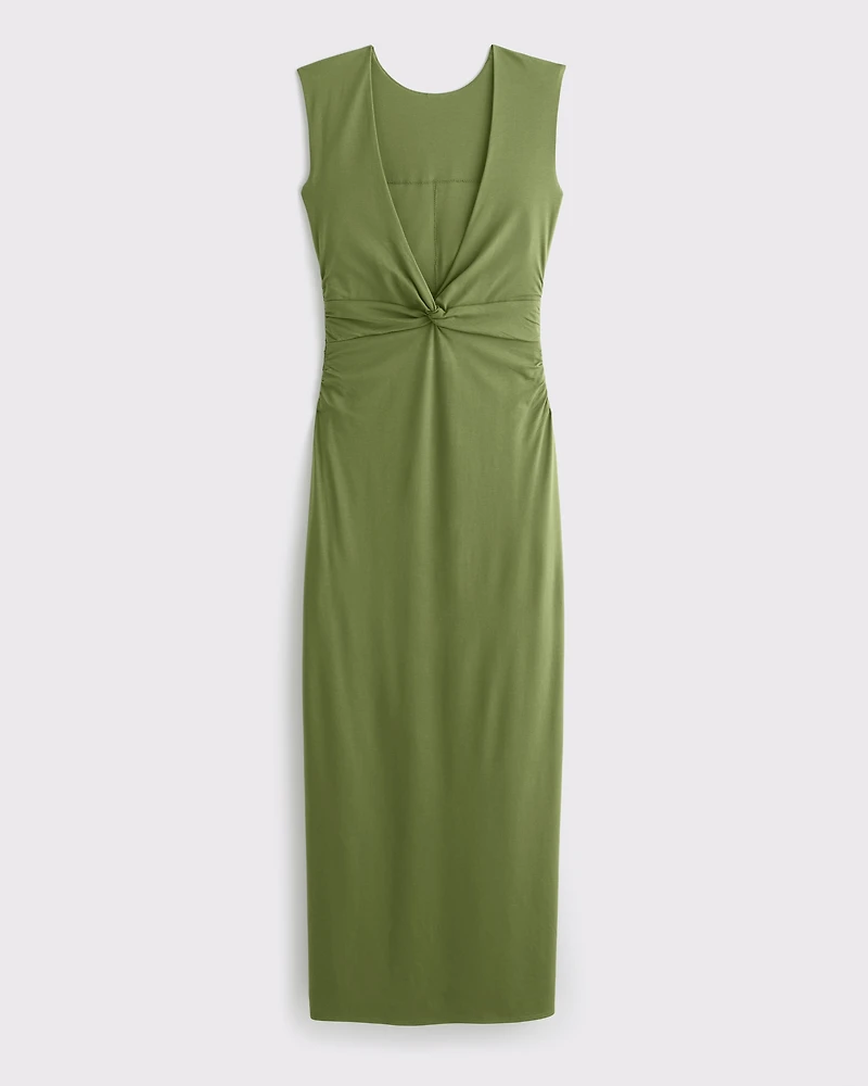 Bra-Free Open-Back Knit Midi Dress