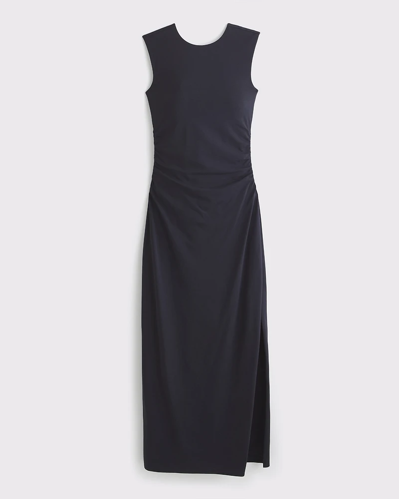 Bra-Free Open-Back Knit Midi Dress