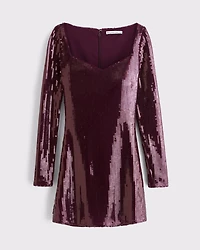 Bra-Free Sweetheart Sequin Mini Dress