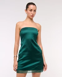 The A&F Scarlett Strapless Satin Sculpt Skort