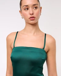 The A&F Scarlett Strapless Satin Sculpt Skort