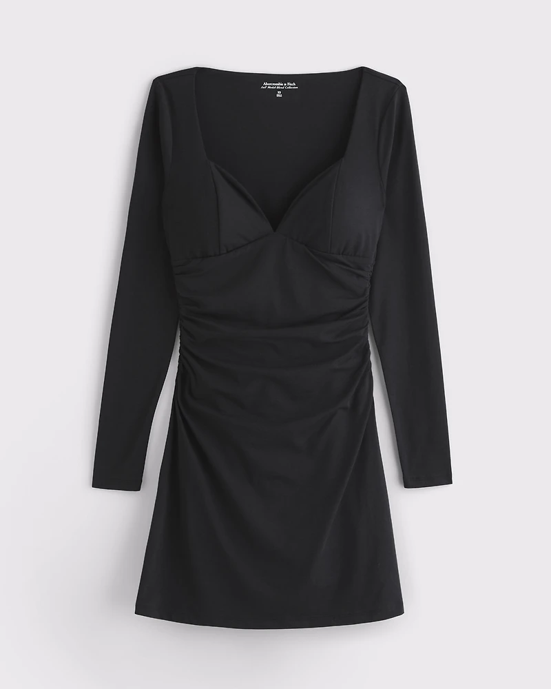 Bra-Free Plunge Knit Mini Dress