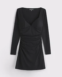 Bra-Free Plunge Knit Mini Dress