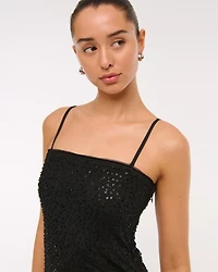 Beaded Strapless Maxi Dress