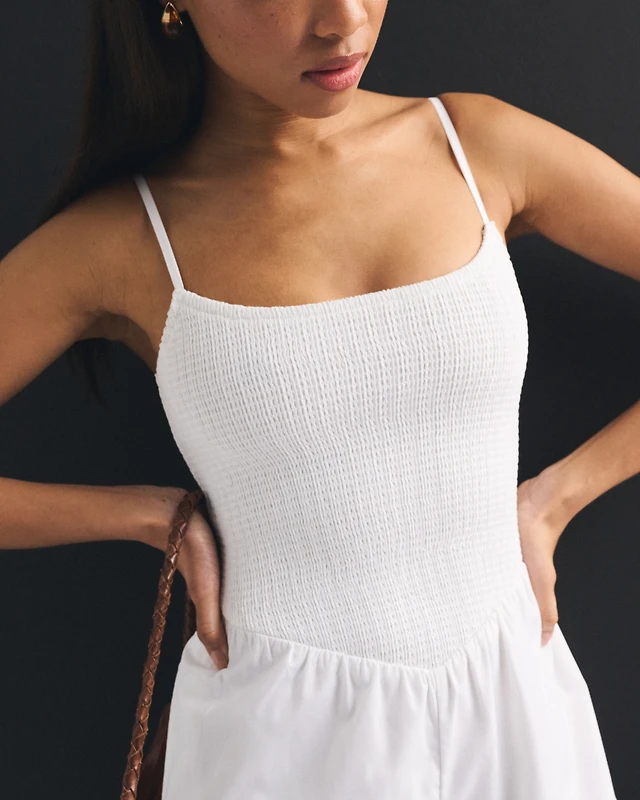 abercrombie dipped-waist smocked midi dress taylorcollinsash on LTK