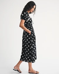 A&F Emerson Puff Sleeve Midi Dress