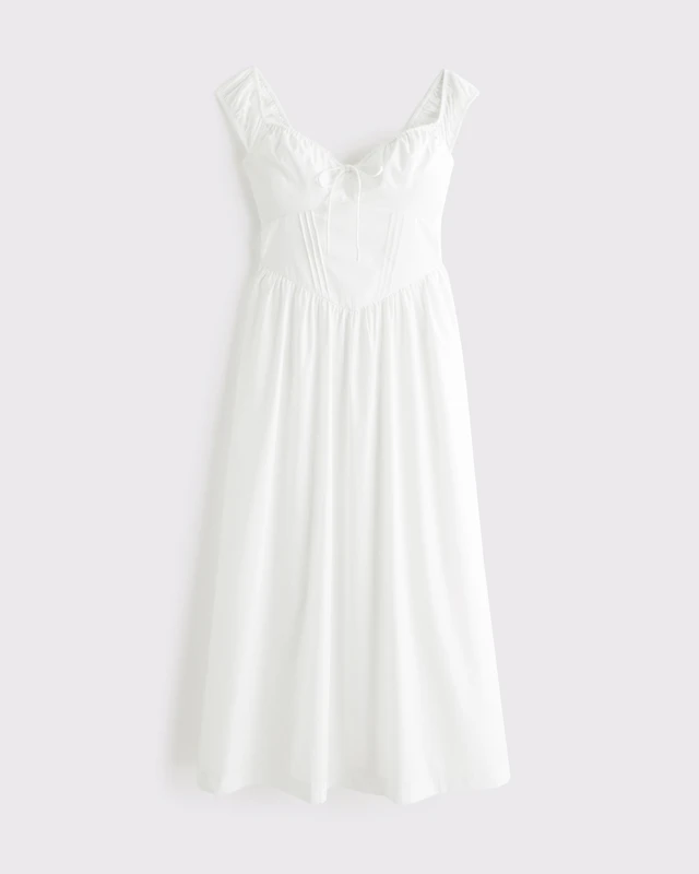 Abercrombie & Fitch Dipped-Waist Sweetheart Maxi Dress | MainPlace Mall Abercrombie & Fitch Dipped-Waist Sweetheart Maxi Dress | MainPlace Mall