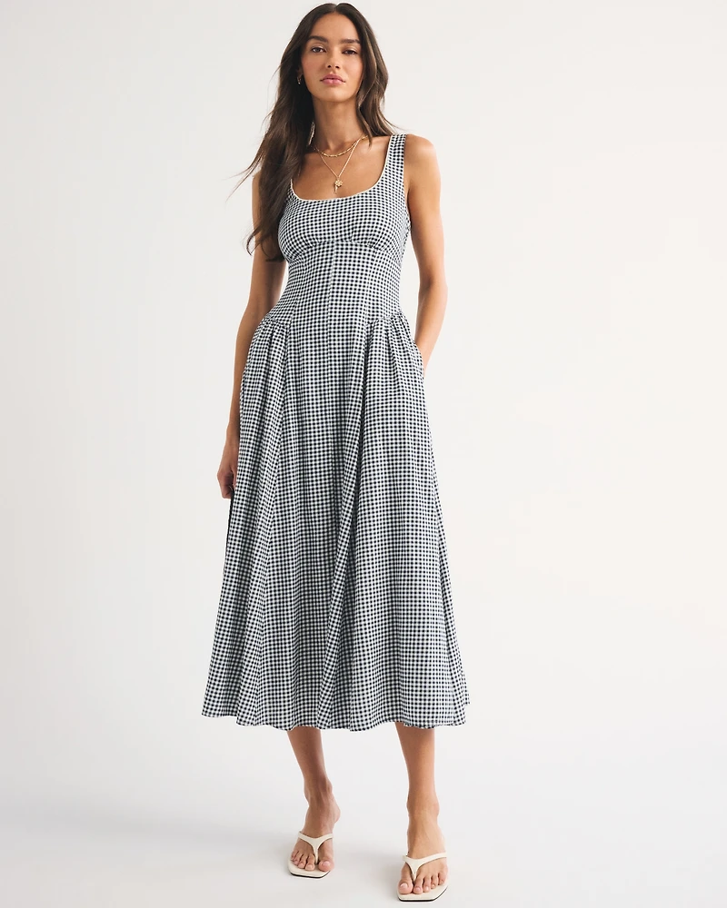 abercrombie gingham dress @abercrombie please stop making this dress, I fear that I need every single color way  might be my new fav , #abercrombie #momstyle #summerdress #outfitinspo #ginghamdress, day wear easier than ever Abercrombie & Fitch Yellow Gingham