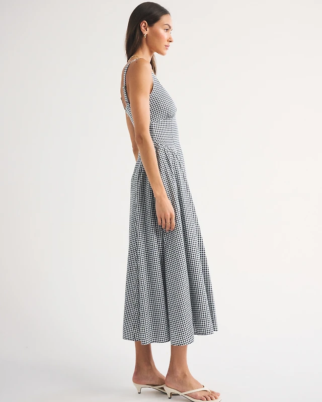 Abercrombie & Fitch Linen-Blend A&F Bra-Free Dylan Midi Dress | Arden Fair Abercrombie & Fitch Linen-Blend A&F Bra-Free Dylan Midi Dress | Arden Fair