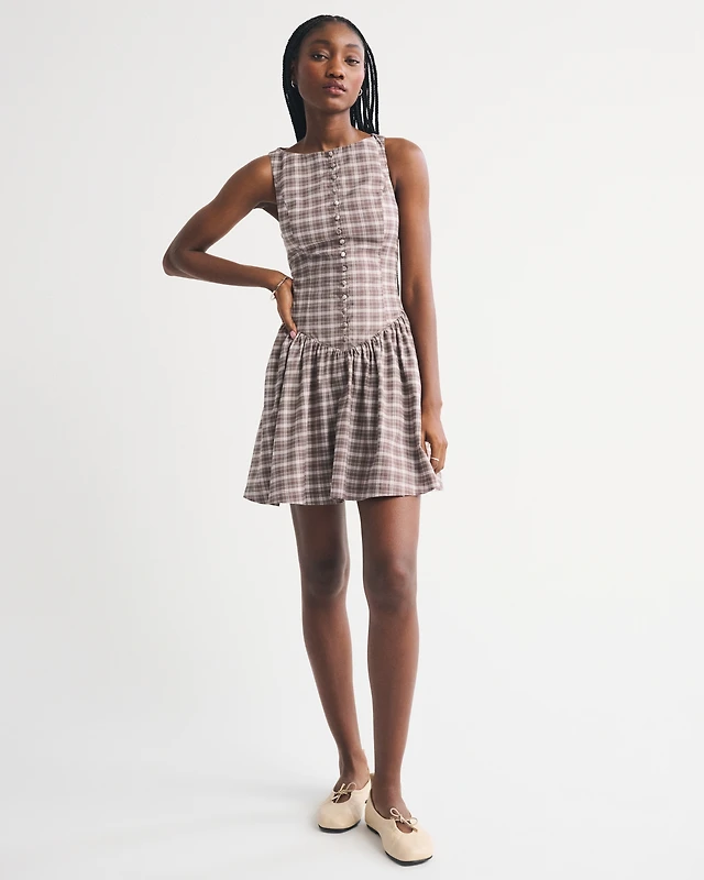 linen dress plus size uk Lagenlook Linen Dress with Buttons and Pockets