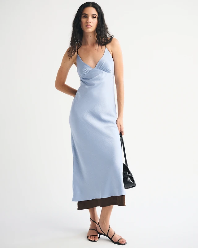 90s style maxi dress 90s Silky Maxi Dress – Bonafide Vintage