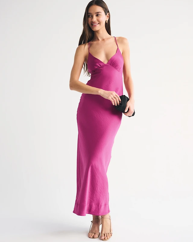 Abercrombie & Fitch A&F Julia Reversible Slip Maxi Dress | The Summit