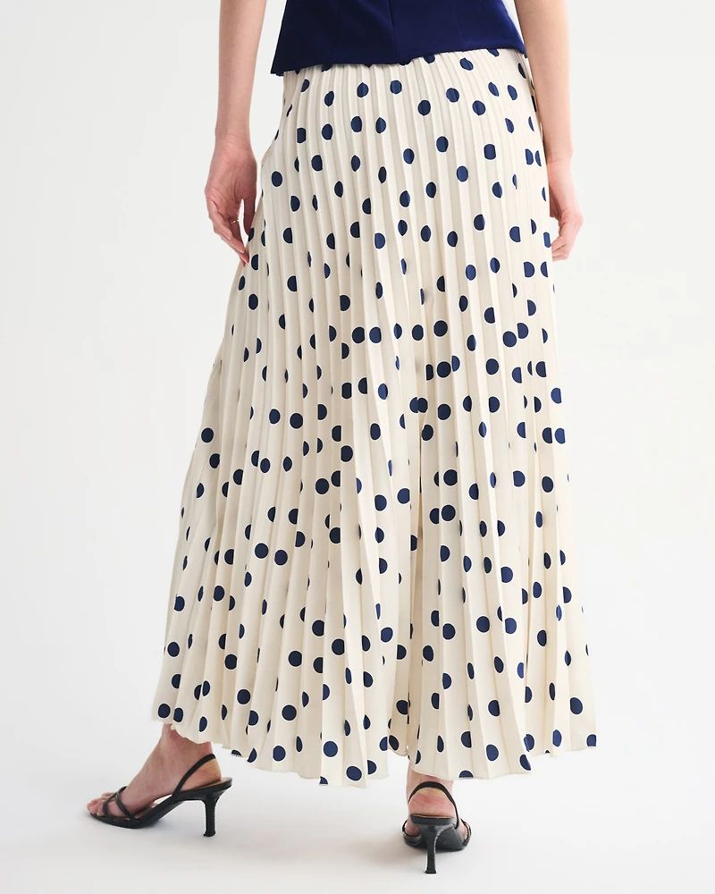 High Rise Pleated Maxi Set Skirt
