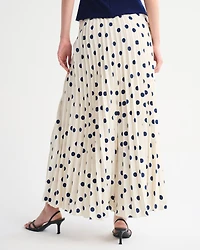 High Rise Pleated Maxi Set Skirt