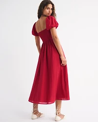 The A&F Emerson Puff Sleeve Midi Dress