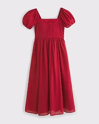 The A&F Emerson Puff Sleeve Midi Dress