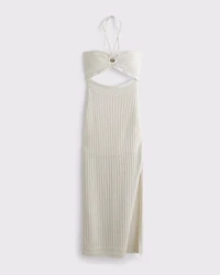 Strapless Hardware Crochet-Style Maxi Dress