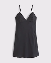 V-Neck Embellished Slip Mini Dress