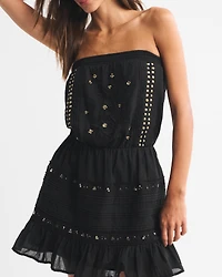 Strapless Easy Waist Mini Dress