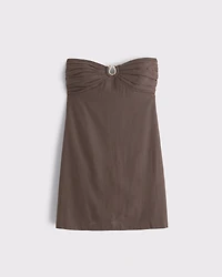 The A&F Scarlett Strapless Linen-Blend Hardware Skort