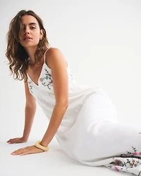Embroidered Flowy Maxi Dress