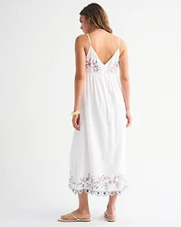 Embroidered Flowy Maxi Dress