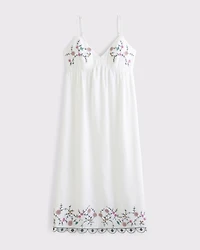 Embroidered Flowy Maxi Dress