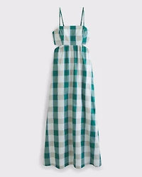 Bra-Free Lace Up Maxi Dress