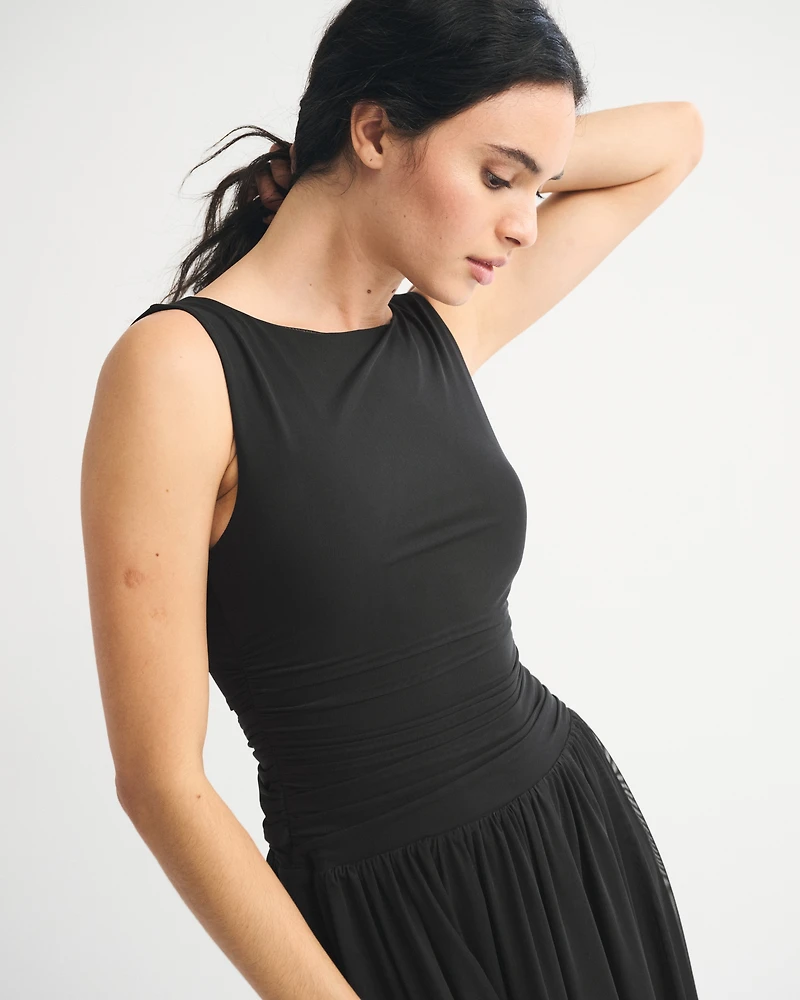 A&F Convertible Mesh Maxi Dress