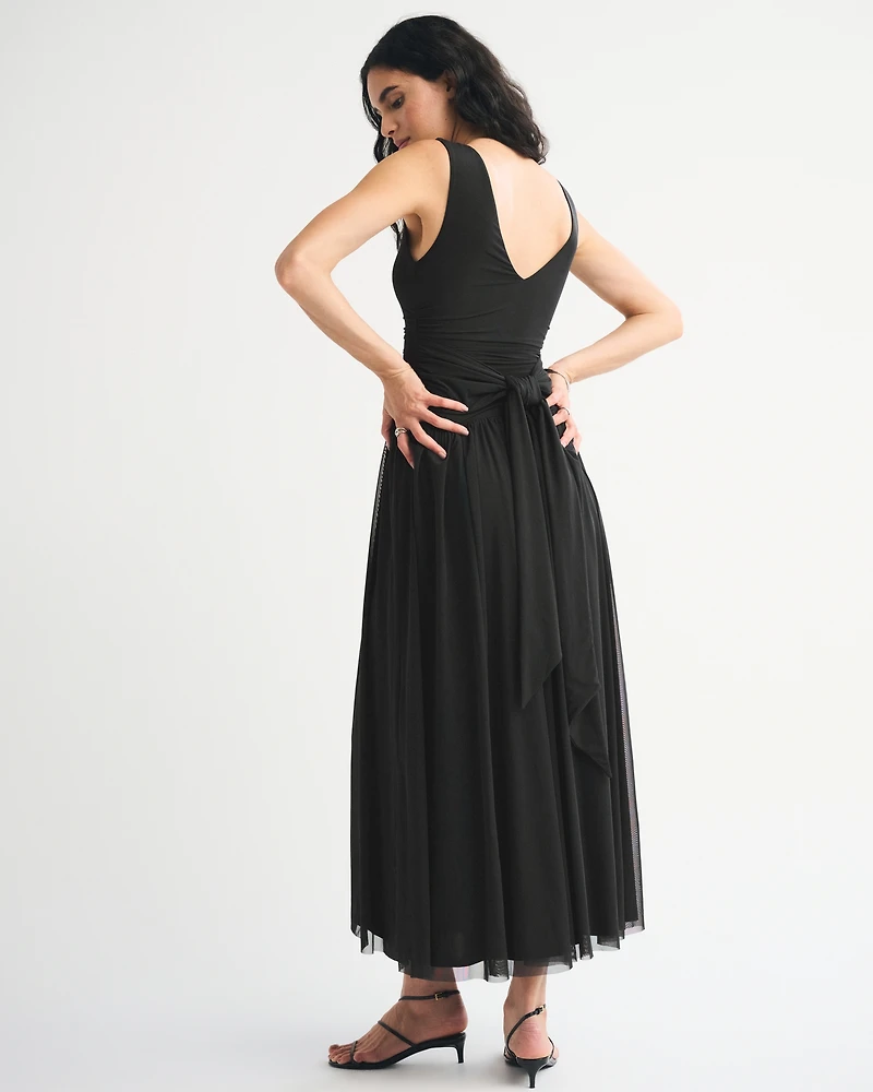 A&F Convertible Mesh Maxi Dress
