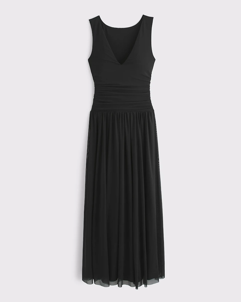 A&F Convertible Mesh Maxi Dress