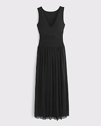 A&F Convertible Mesh Maxi Dress