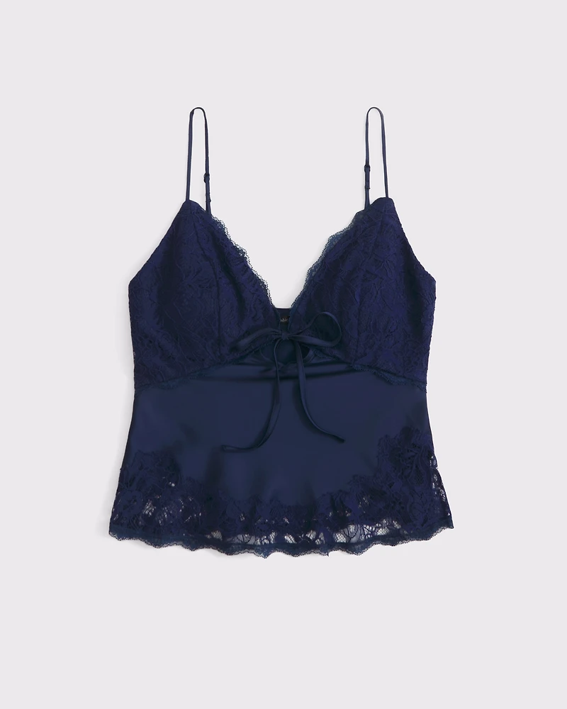 Bra-Free Lace-Pieced Set Top