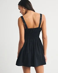 Bra-Free Smocked Tie-Front Skort