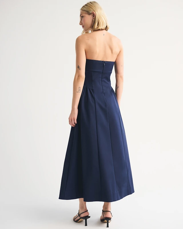 abercrombie blue corset dress Blue Gathered Corset Dress main image 0