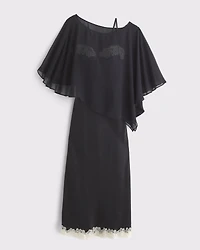 Bra-Free Lace Trim Midi Dress