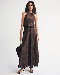 Open-Back Halter Set Top