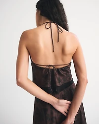 Open-Back Halter Set Top