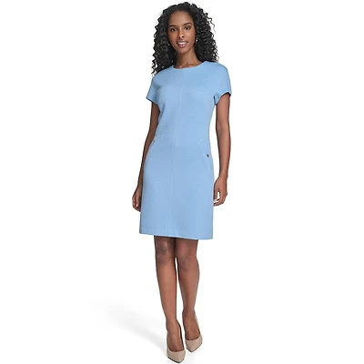 women's short sleeve a line dress Betty Asymmetric Midi Dress (Floral Print) | Love Cherish main image 0