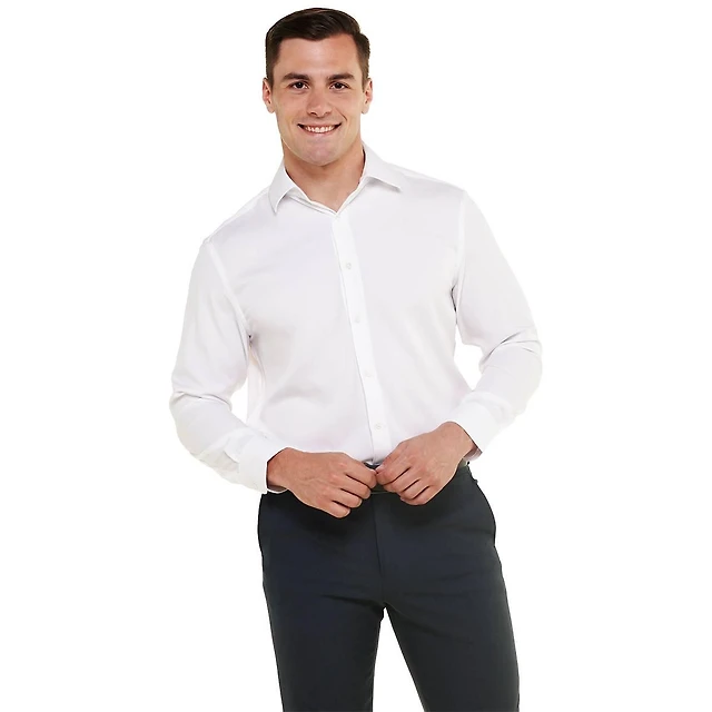 bill blass dress shirts Bill Blass Dress Shirt Men 18 35 Off White Oxford Long Sleeve Button Down